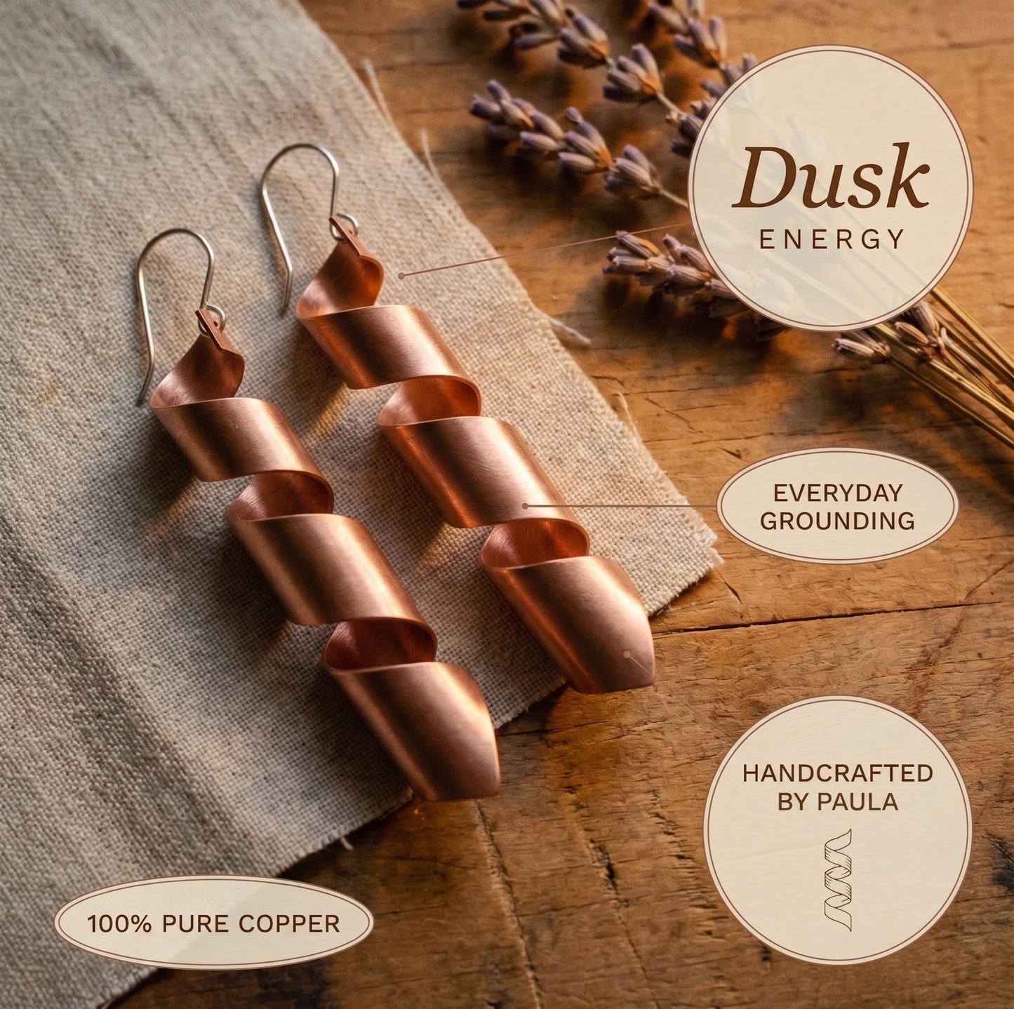Paula's Dusk Copper Earrings