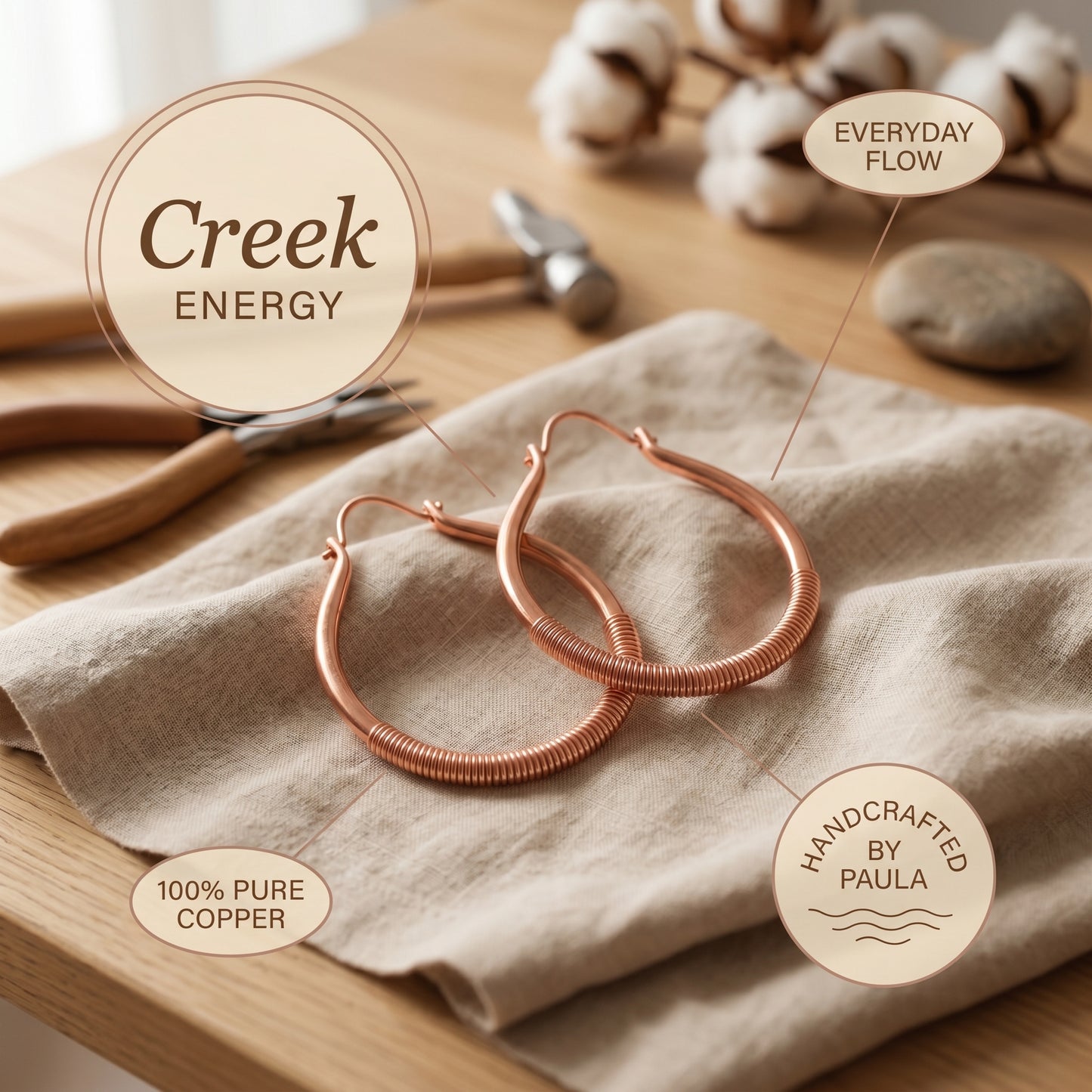Paulas's Creek Copper Earrings