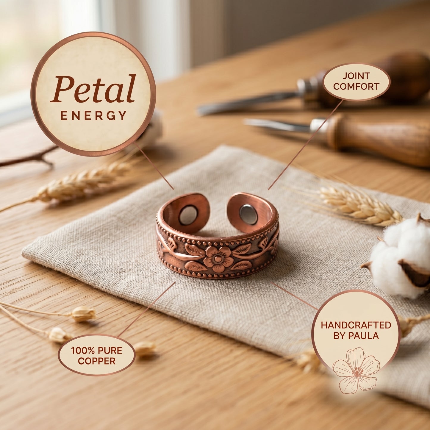 Paula's Petal Copper Ring