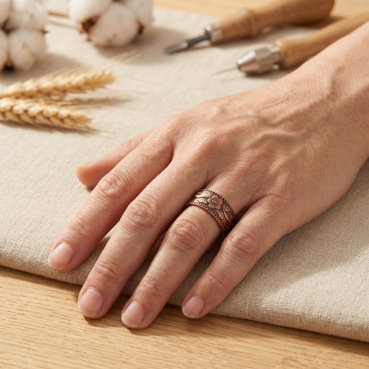 Paula's Petal Copper Ring