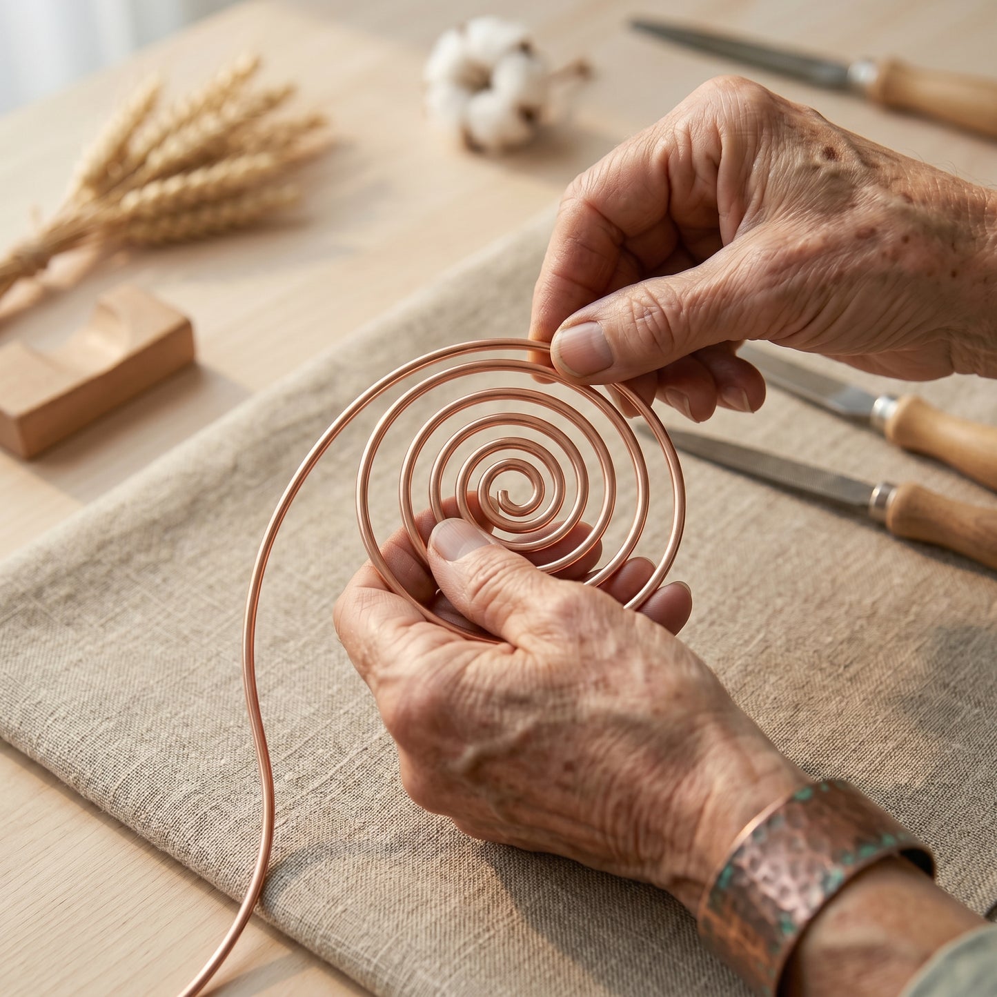 Paula's Flow Copper Hand Spiral