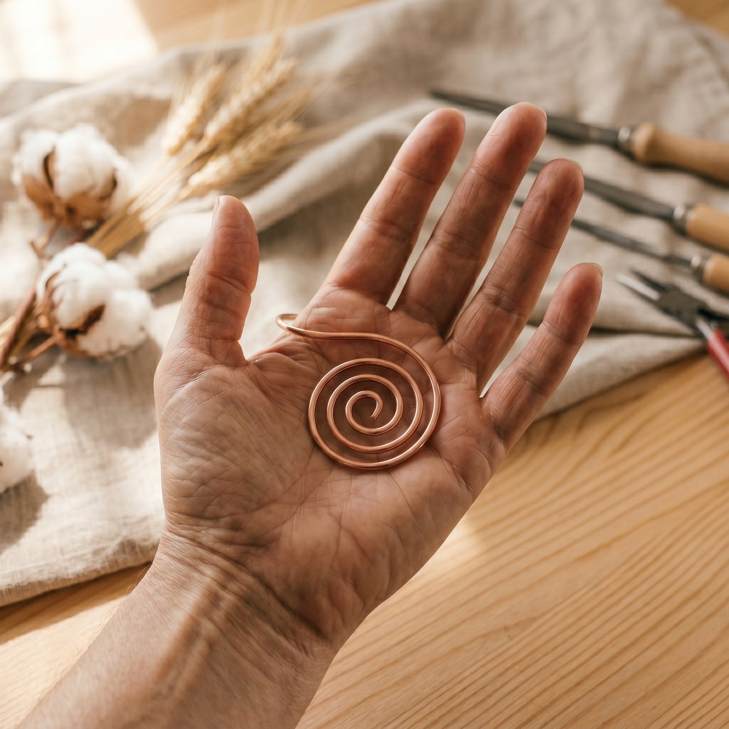 Paula's Flow Copper Hand Spiral