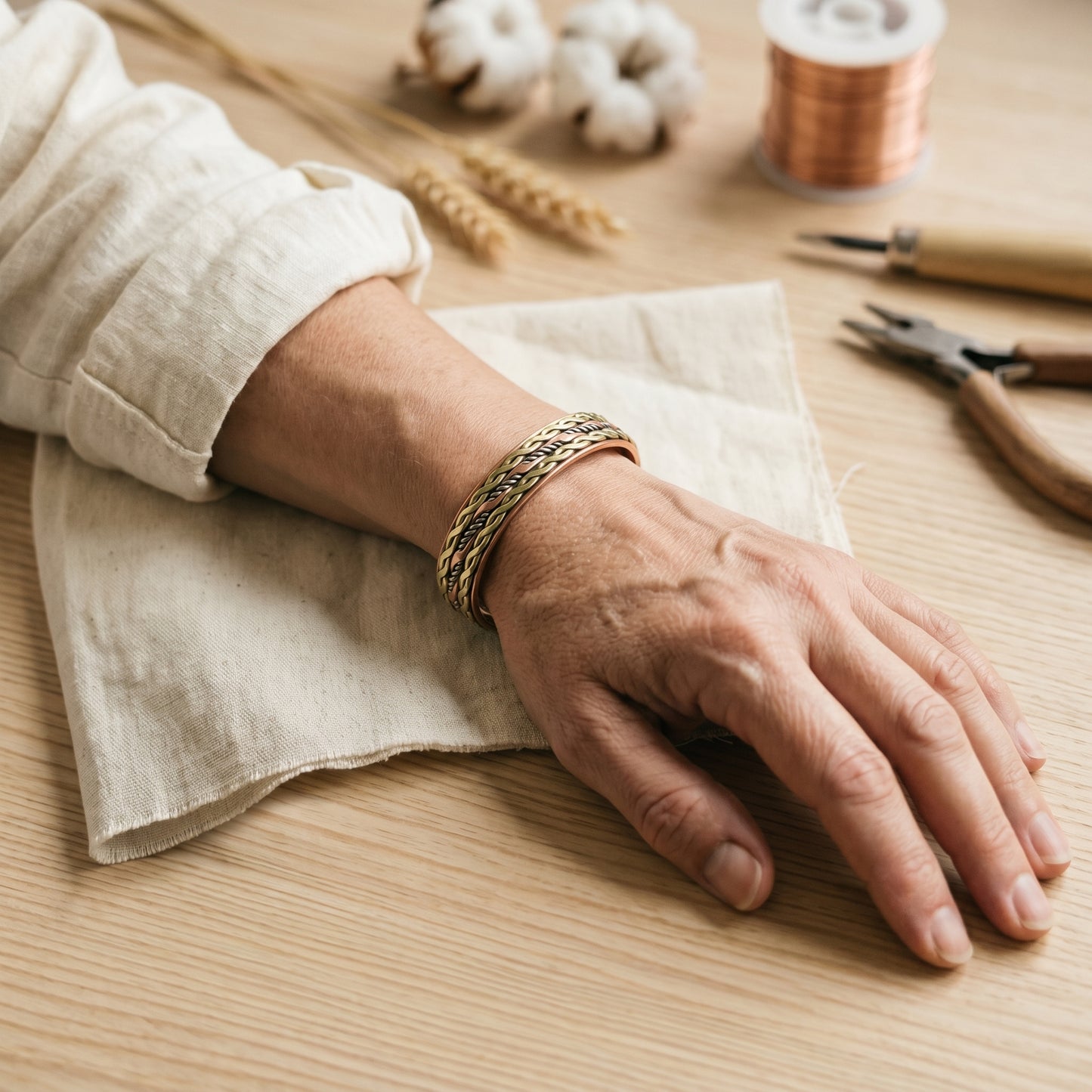Paulas's Weave Copper Bracelet