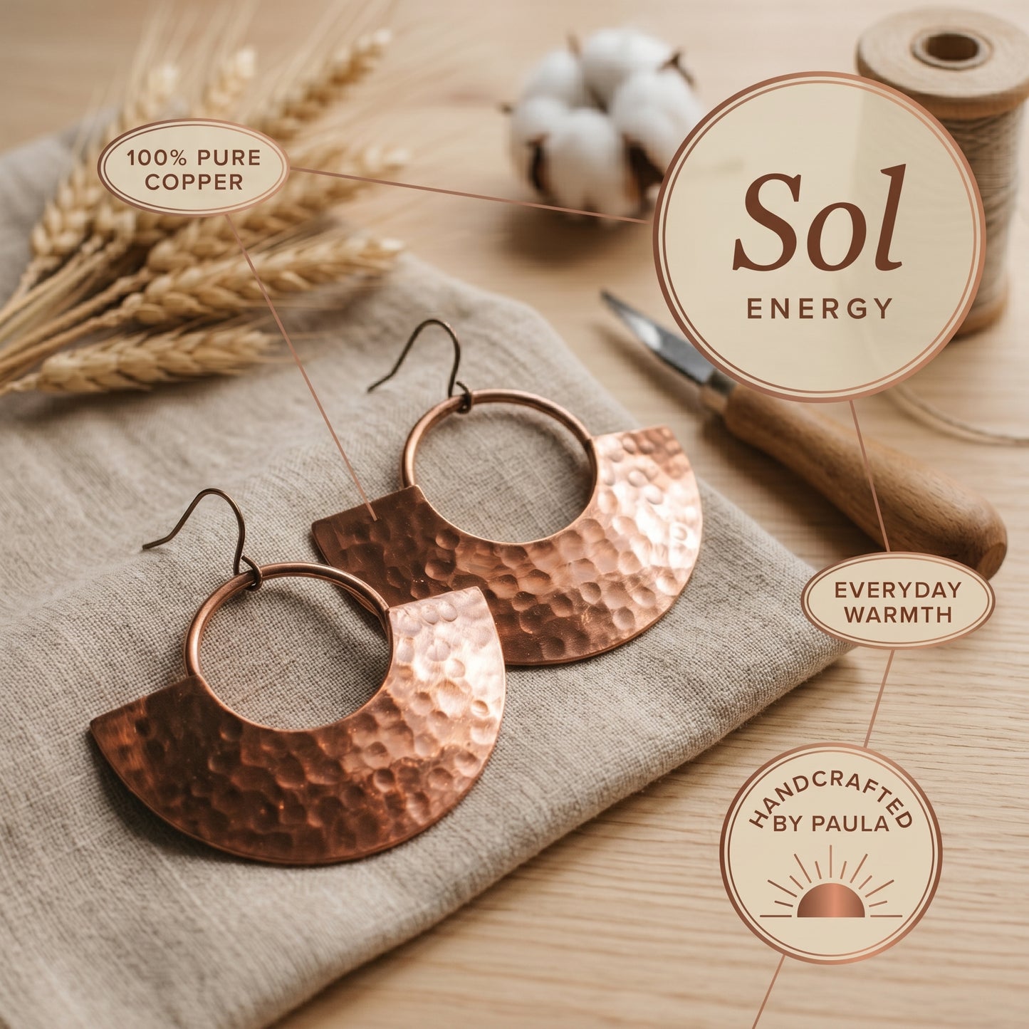 Paula's Sol Copper Earrings