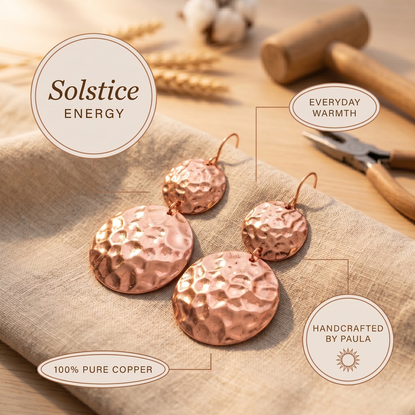 Paula's Solstice Copper Earrings