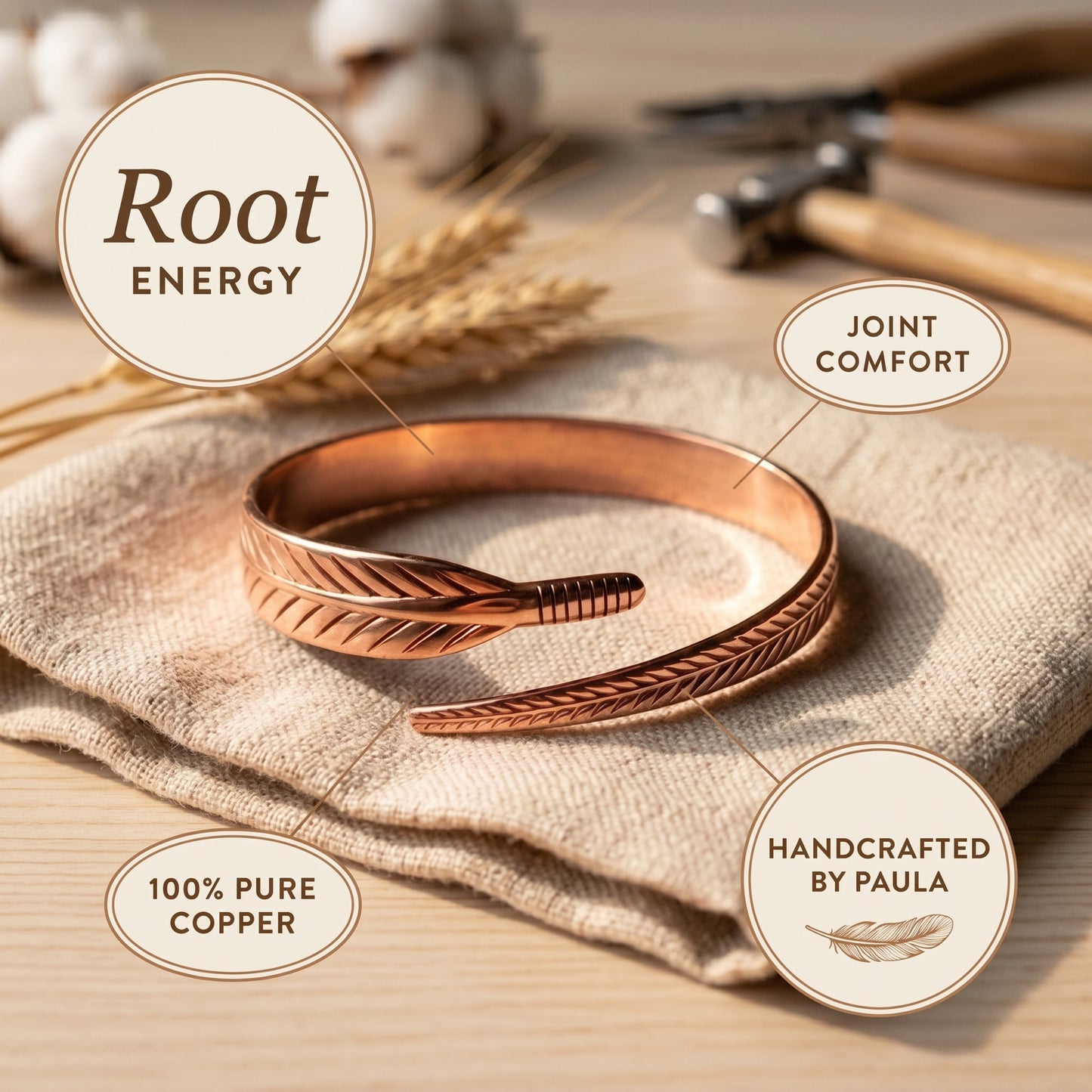 Paula's Root Copper Bracelet